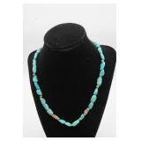 Sterling Silver Turquoise Beaded Necklace