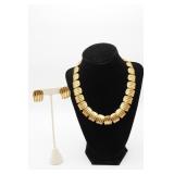 Premier Designs Gold Tone Necklace & Earrings