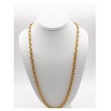 Napier Gold Tone Double Link Chain Necklace Long