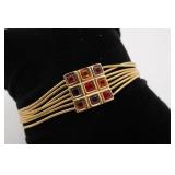 Napier Multi Strand Gold Tone Bracelet