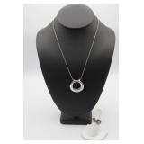 Lia Sophia 18 in. Silver Tone Circular Necklace &