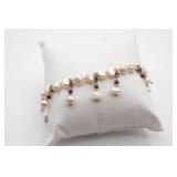 Sterling Silver and Pearl Style Bracelet