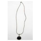 Sterling Silver Necklace with Amethyst Pendant
