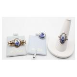 Blue Delft Windmill & Sailboat Jewelry Lot