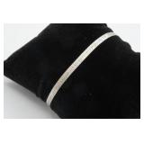 Sterling Silver Herringbone LOVE Bracelet