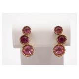 Sarah Coventry Pink Rhinestone Ear Climber