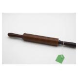 Wooden Rolling Pin with Dark Handles