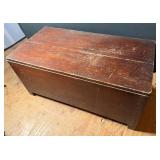 Wooden Storage Box With Hinged Lid