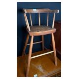 Wooden Spindle-Back High Chair