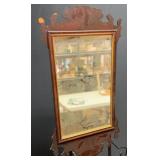 Antique Wood-Framed Wall Mirror