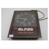 Vintage Drink Mr. Pibb Electric Wall Clock