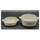 Corning Ware Blue Cornflower Covered Dishes (2)