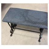 Wrought Iron Bench With Upholstered Seat