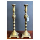 Pair Vintage Brass Candlesticks