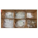 (6) Box Lots of Clear Glassware