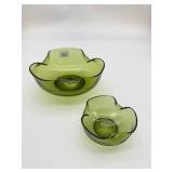 Anchor Hocking Chip and Dip Bowl Set Avocado
