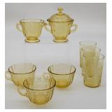 Vintage Amber Depression Glass