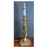 Vintage Brass Barley Twist Table Lamp