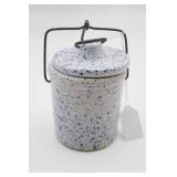 Speckled Stoneware Jar With Lid