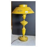 Yellow Toleware Table Lamp