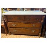 Oak Dresser w/Marble Top
