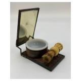 Vintage Travel Shaving Kit with Mirror