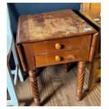 Wooden Side Table With Two Drawers