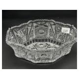 Crystal Pressed Glass Bowl