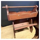 Wooden Magazine Rack With Handle