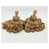 Vintage Porcelain Half Doll Pincushions