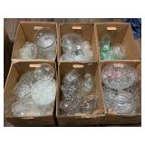 7 Box Lots of Clear Glassware