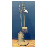 Vintage Brass Fireplace Tool Set
