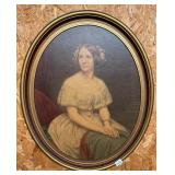 Framed Oval Print of Jenny Lind