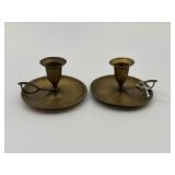 Vintage Brass Chamberstick Holders