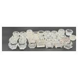 Clear Pressed Glass Salt Cellars
