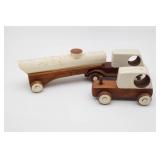 Wooden Toy Trucks & Trailer