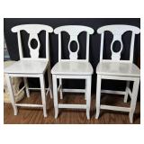 3 White Barstools
