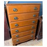 Wooden Six Drawer Chest