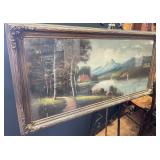 Landscape Oil Painting in Ornate Frame