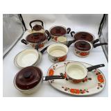 Sanko Ware MCM Pans and Serving Pieces