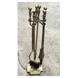 Brass Fireplace Tool Set