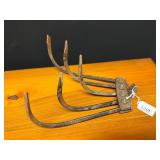 Antique Four-Prong Metal Cultivator Head