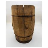 Wooden Barrel with Wire Strapping