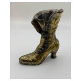 Small Boot Figurine in Gold Toned Finish