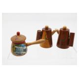 Vintage Wooden Salt and Pepper Shakers