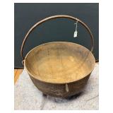 Antique Cast Iron Cauldron Pot with Handle
