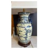 Blue and White Chinese Ceramic Lamp