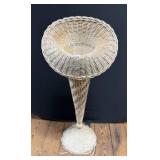 Wicker Floor Vase with Tall Stand