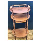 Walnut 3 Tier Accent Table