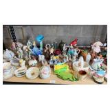 Large Shelf Lot of Decorative Figurines